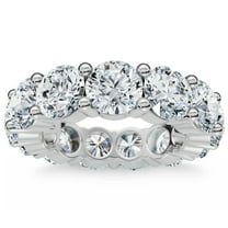 Pompeii 7Ct Diamond Round Cut Eternity Ring 14k Gold Lab Grown Anniversary Band