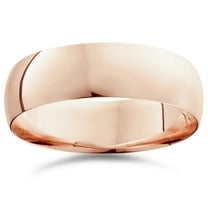 Pompeii 7mm Dome High Polished Wedding Band 10k Rose Gold (,)