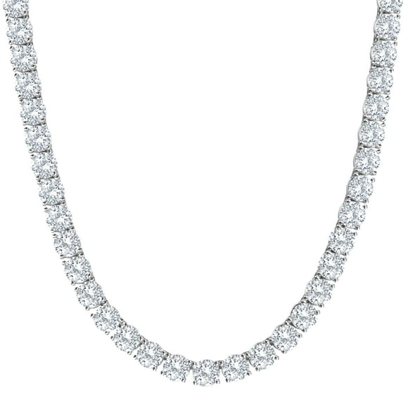 Pompeii 87.80Ct TW Diamond Tennis Necklace 14k White Gold 18" Lab Grown (FG,VS2/SI1)