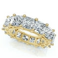 thumbnail image 1 of Pompeii 8Ct Princess Cut Diamond Eternity Ring 14k Gold Lab Grown 4.5mm Wide (F/G,VS1-VS2), 1 of 4