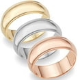 thumbnail image 1 of Pompeii 8mm Milgrain Plain High Polished Dome Wedding Band 10k White, Yellow, Rose Gold, 1 of 3