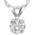 thumbnail image 1 of Pompeii .90 Carat Solitaire Pendant Natural Diamond 14K White Gold Womens Necklace, 1 of 4