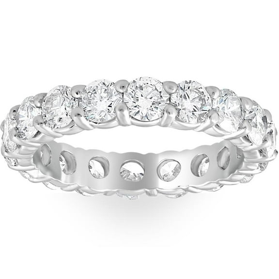 Pompeii 950 Platinum 2ct Diamond Eternity Wedding Ring Lab Grown Band (F,VS)