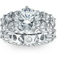 thumbnail image 1 of 9Ct Diamond Eternity Engagement Ring Set White, Yellow, or Rose Gold Lab Grown, 1 of 4