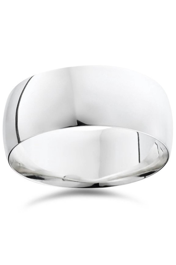 9mm Dome High Polished Wedding Band 950 Platinum for Men's and Women's