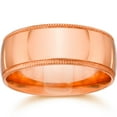 thumbnail image 1 of Pompeii 9mm Milgrain 14K Rose Gold Polished Wedding Band (,), 1 of 3