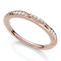 Pompeii Camellia Diamond Wedding Ring 14k Gold or Platinum Lab Grown Stackable Band