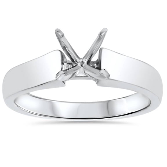 Pompeii Cathedral Semi Mount Engagement Ring 14 Karat White Gold Setting (,)