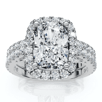 Pompeii Ceritified 2.90Ct Cushion Diamond Engagement Ring Set 14k Gold or Pt Lab Grown