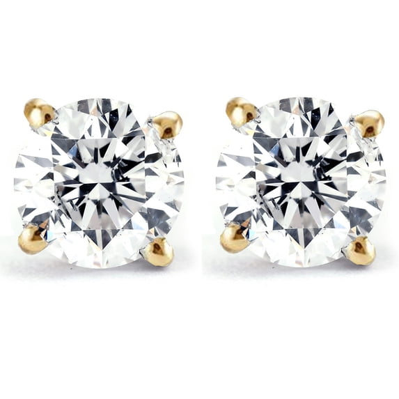 Pompeii Certified 1/2 Ct T.W. Diamond Studs 14k Yellow Gold Earrings (K-L,I2-I3)