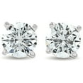 thumbnail image 1 of Pompeii Certified 1.33 Ct Diamond Studs Womens Solitaire Earrings 14K White Gold, 1 of 5