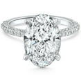 thumbnail image 1 of Pompeii Certified 1.38 - 5.38Ct Oval Diamond Engagement Ring 14k or Platinum Lab Grown, 1 of 4
