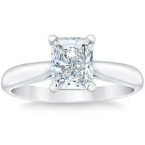 Pompeii Certified 1 - 5Ct Radiant Diamond Engagement Ring 14k or Platinum Gold Lab Grown