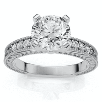 Pompeii Certified 1.60Ct Vintage Diamond Engagement Ring 14k Gold or Platinum Lab Grown