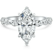 POMPEII3 Pompeii Certified 1.75-5.75Ct Marquise Diamond Engagement Ring 14k or Platinum Lab Grown