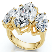 Pompeii Certified 10Ct Marquise Diamond Engagement Ring 3-Stone 14k Gold or Pt Lab Grown