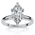 thumbnail image 1 of Pompeii Certified 1Ct Marquise Diamond Engagement Ring 14k White Gold Lab Grown (FG,VS), 1 of 5