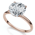 thumbnail image 1 of Pompeii Certified 1Ct Hidden Halo Diamond Engagement Ring 14k Gold Lab Grown (E/F,VS1-VS2), 1 of 4