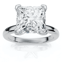 Pompeii Certified 2 1/2Ct Princess Cut Diamond Engagement Ring 14k Gold or Pt Lab Grown