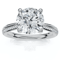 Pompeii Certified 2 1/4 - 6 1/4Ct Diamond Engagement Ring 14k Gold Lab Grown (G/H,VS2-SI1)