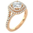 thumbnail image 1 of Pompeii Certified 2 1/5Ct Cushion Halo Diamond Engagement Ring 14k Gold Lab Grown, 1 of 3