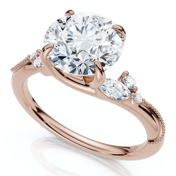 Pompeii Certified 2.10Ct Camellia Diamond Engagement Ring 14k Gold or Platinum Lab Grown