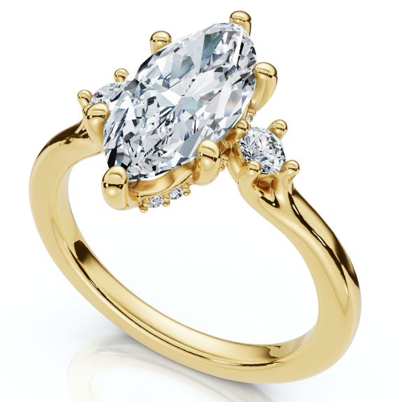 Pompeii Certified 2.15Ct Marquise Diamond Engagement Ring 14k Gold or Platinum Lab Grown