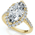 thumbnail image 1 of Pompeii Certified 2.40Ct Marquise Halo Diamond Engagement Ring 14k Gold or Pt Lab Grown, 1 of 3