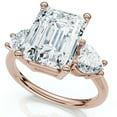 thumbnail image 1 of Pompeii Certified 2.50 - 5.50Ct Emerald & Heart Shape Diamond Engagement Ring 14k Gold Lab, 1 of 8