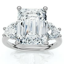Pompeii Certified 2.50 - 5.50Ct Emerald & Heart Shape Diamond Engagement Ring 14k Gold Lab