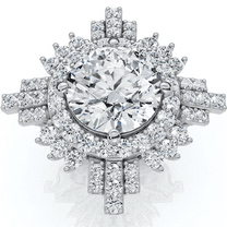 Pompeii Certified 2.50 - 6.50Ct Diamond Hailee Engagement Ring 14k Gold Lab Grown