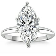 POMPEII3 Pompeii Certified 2 - 6Ct Marquise Solitaire Diamond Engagement Ring 14k Gold Lab Grown
