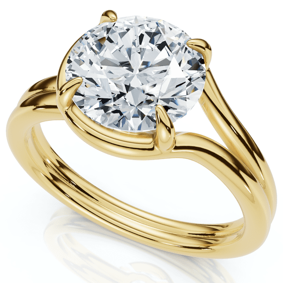 Pompeii Certified 2Ct Blaire Diamond Knot Solitaire Engagement RIng 14k Gold Lab Grown