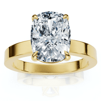 Pompeii Certified 2Ct Cushion Diamond Cigar Band Engagement Ring 14k Gold Lab Grown