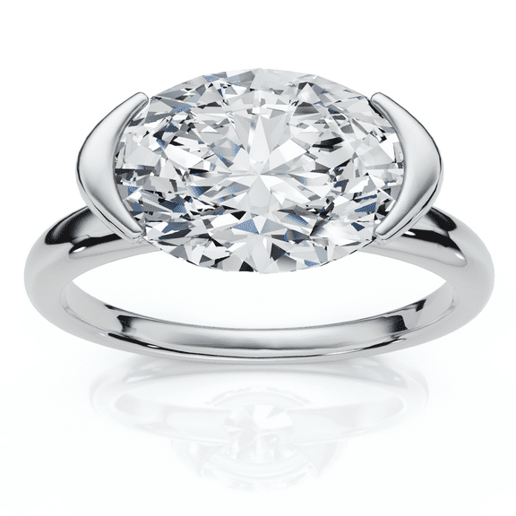 Pompeii Certified 2Ct Stanza Oval Diamond Engagement Ring 14k Gold or Platinum Lab Grown