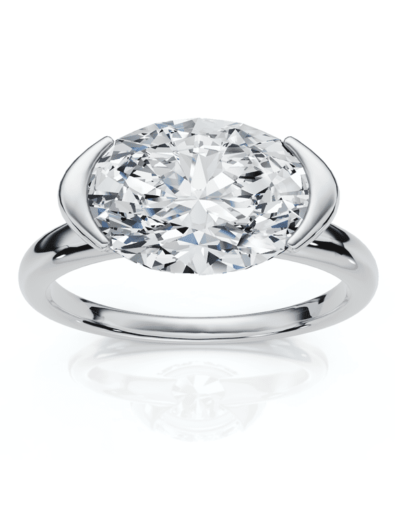 Pompeii Certified 2Ct Stanza Oval Diamond Engagement Ring 14k Gold or Platinum Lab Grown