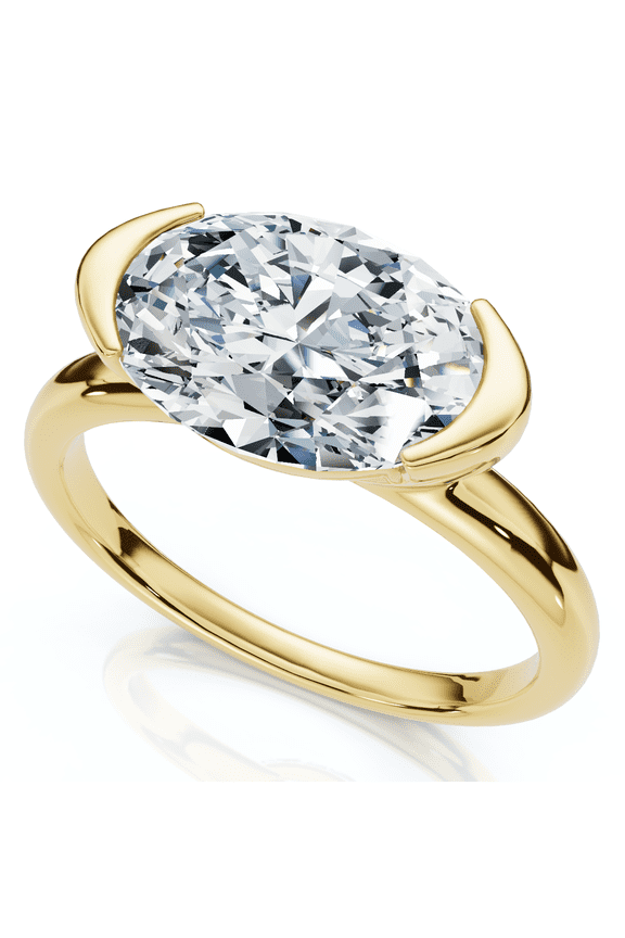 Pompeii Certified 2Ct Stanza Oval Diamond Engagement Ring 14k Gold or Platinum Lab Grown