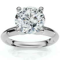 Pompeii Certified 2ct Lab Grown Diamond Thin Solitaire Engagement Ring 14k White Gold