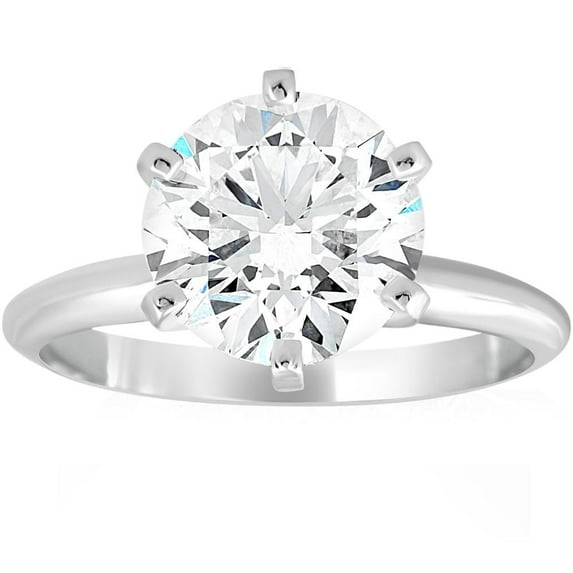 Pompeii Certified 3 Ct Diamond Solitaire Platinum Engagement Ring Lab Grown (FG,VS1-VS2)