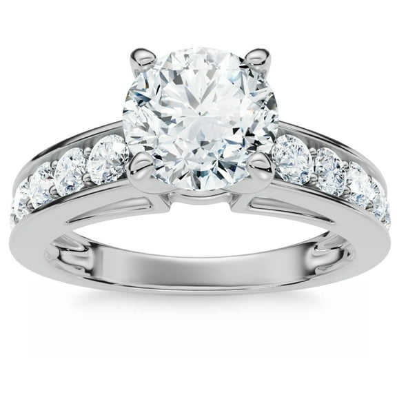 Pompeii Certified 3 Ct Diamond Engagement Ring Cathedral Lab Grown (G/H,VS2-SI1)