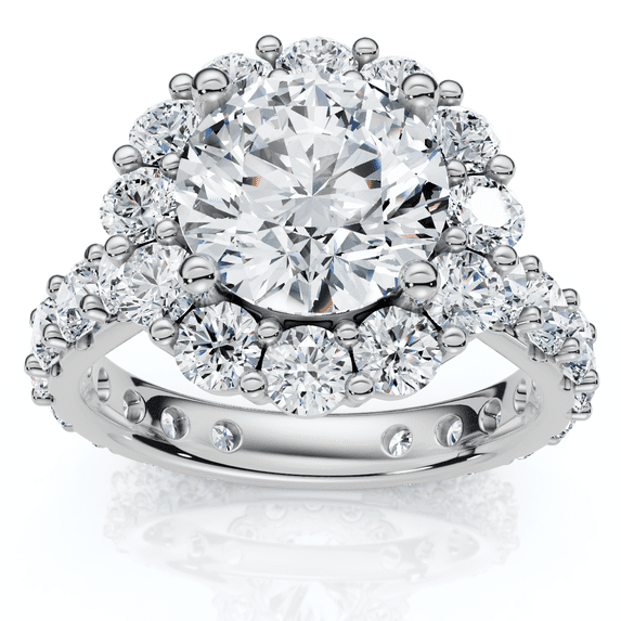 Pompeii Certified 4 1/2Ct Diane Diamond Engagement Ring 14k Gold or Platinum Lab Grown