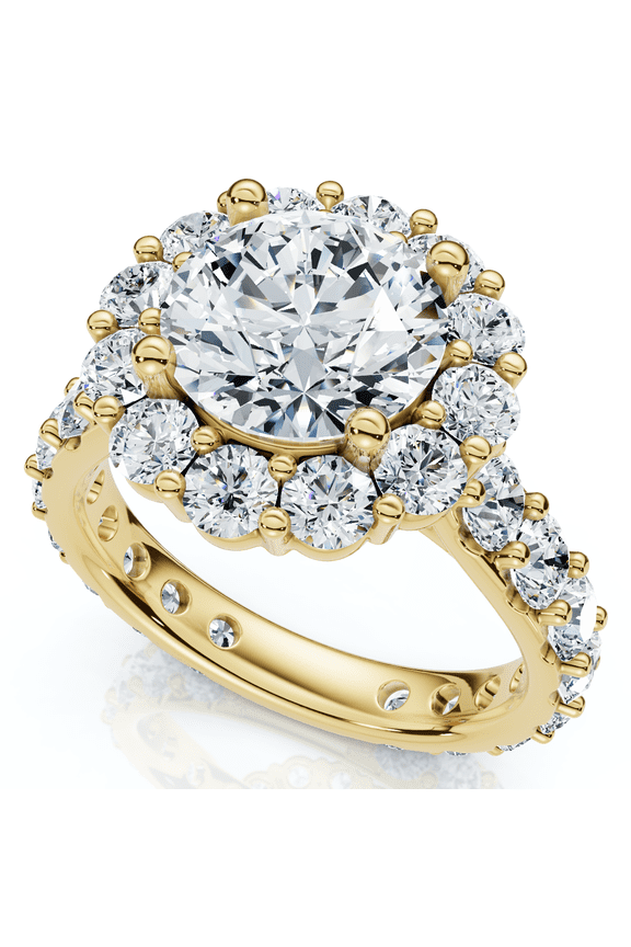 Pompeii Certified 4 1/2Ct Diane Diamond Engagement Ring 14k Gold or Platinum Lab Grown