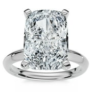 POMPEII3 Pompeii Certified 5Ct Elongated Cushion Diamond Engagement Ring Lab Grown (F/G,VS1-VS2)
