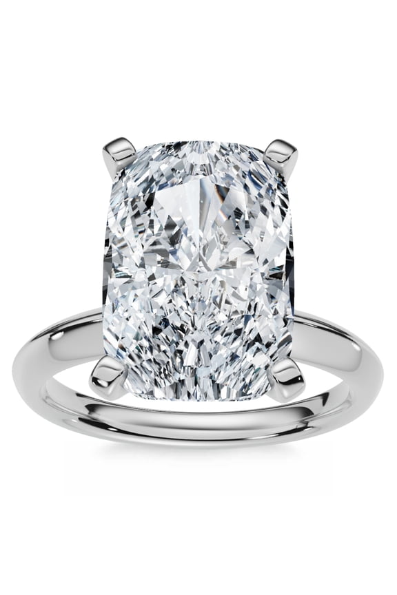 Pompeii Certified 5Ct Elongated Cushion Diamond Engagement Ring Lab Grown (F/G,VS1-VS2)