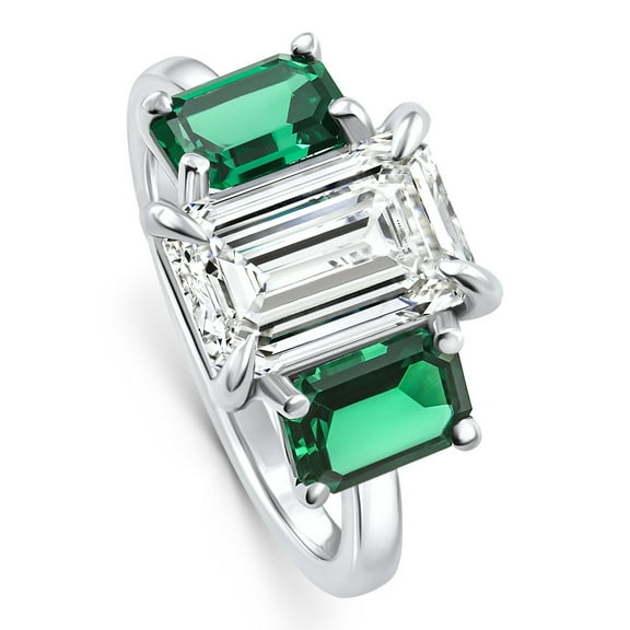 Pompeii Certified 5Ct Green Emerald Diamond Ring 14k Gold or Platinum Lab Grown