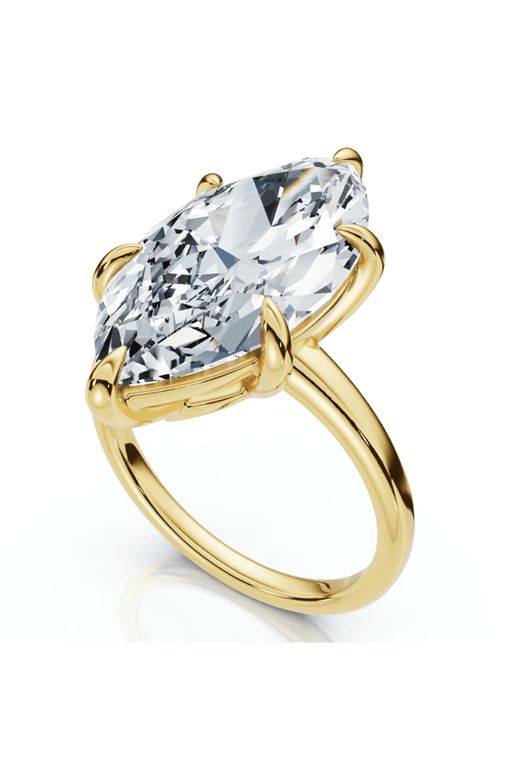 Pompeii Certified 5Ct Kelly Marquise Solitaire Engagement Ring 14k Gold or Pt Lab Grown