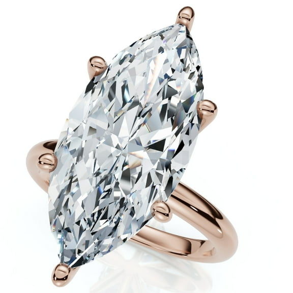 Pompeii Certified 6Ct Marquise Solitaire Diamond Engagement Ring Lab Grown (F/G,VS2)