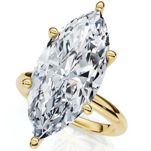 Pompeii Certified 6Ct Marquise Solitaire Diamond Engagement Ring Lab Grown (F/G,VS2)