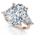 thumbnail image 1 of Pompeii Certified 9 1/2Ct Oval Three Stone Diamond Engagement Ring 14k Gold Lab Grown, 1 of 3