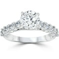 thumbnail image 1 of Pompeii Diamond Engagement Ring 2 1/2Ct Round Cut Solitaire 14K White Gold Lab Grown, 1 of 3